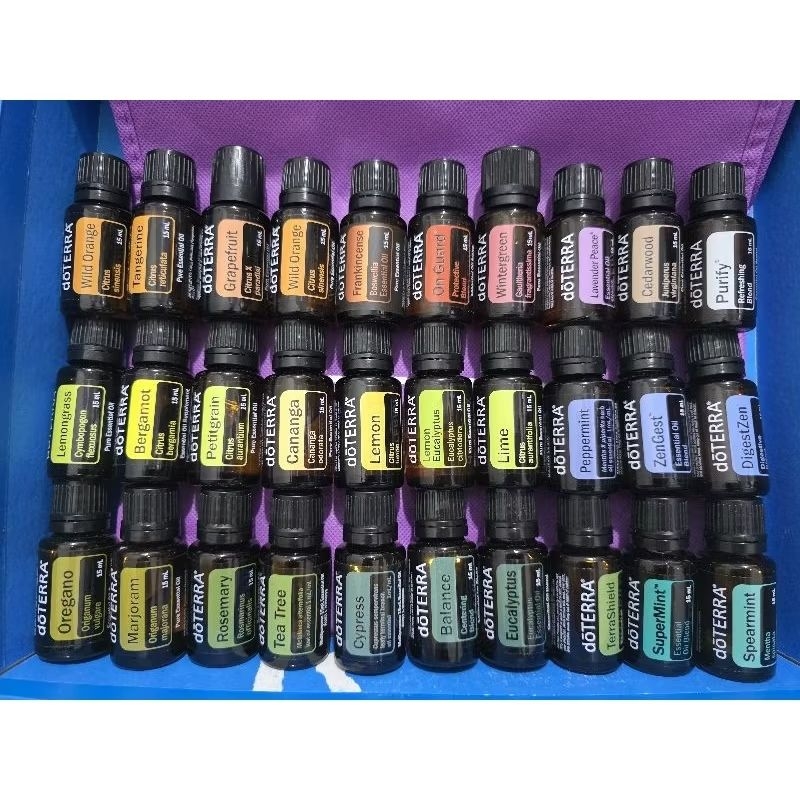 DoTera 15ml Lavender Peace Breathe Easy Air Peppermint DigestZen Tea tree Rosemary Lemon Lemongrass
