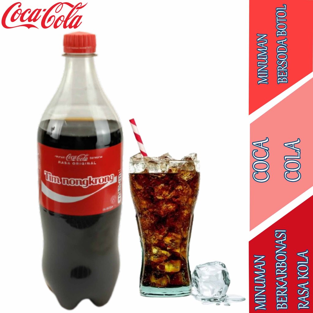

Minuman Berkarbonasi Rasa Kola - Coca Cola - Minuman Botol Bersoda - 1 Liter