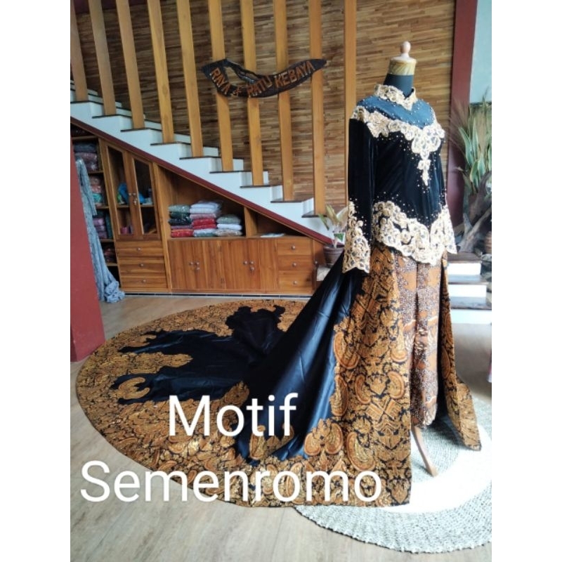 Variasi Ekor buat kebaya/gaun pengantin, bahan bludru panjang 2mtr