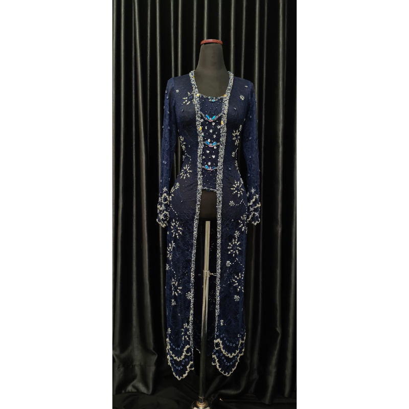 Kebaya mewah navy, kebaya lamaran , kebaya wisuda, kebaya wedding