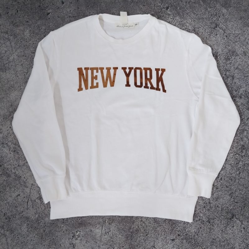 CREWNECK H&M "NEW YORK" WHITE [ Original ]