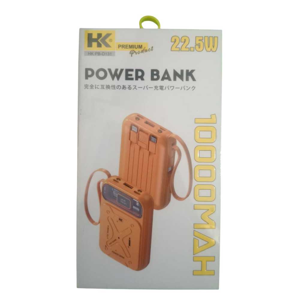 POWERBANK PORTABLE HK 22,5W 10000MAH WITH 3 IN 1 CABLE D 131