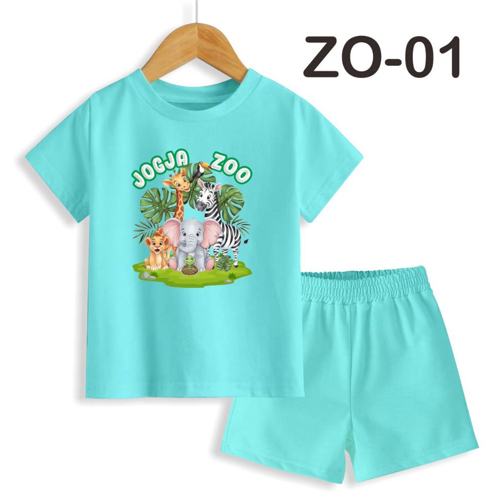 souvenir kaos setelan dinosaurus anak laki laki baju malioboro jogja anak