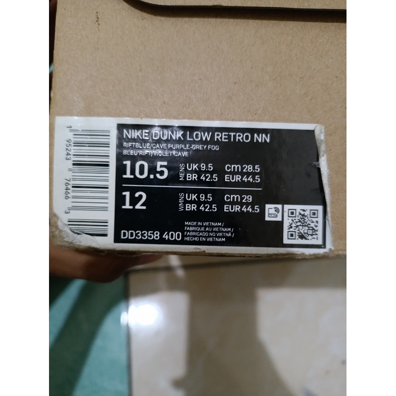 

kardus sepatu size 44,5