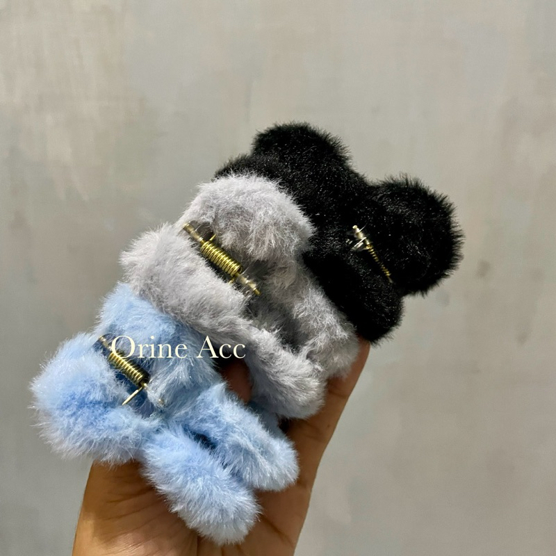 Ecer |  Jepit Salon Bulu 7,5 Cm Bentuk Love | Jedai Bulu Korea
