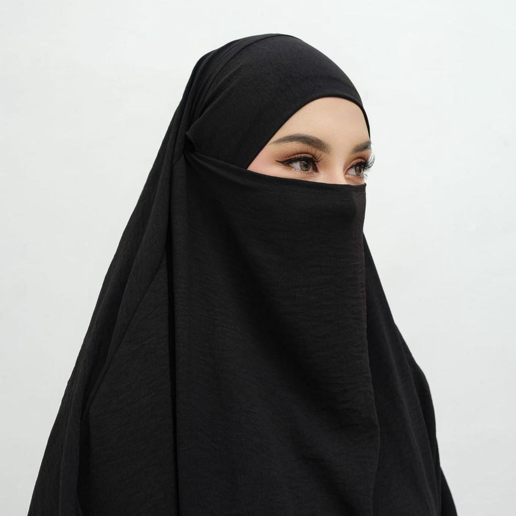 TERPOPULER French Khimar Jersey/Hijab Instan/Hijab Bergo French Khimar Jersey