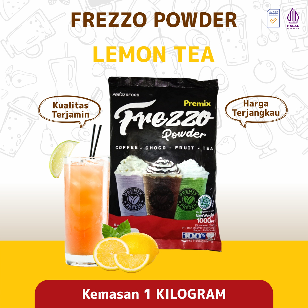 

Bubuk Minuman Boba Instan Powder Drink Frezzo Rasa Lemon Tea 1 Kg