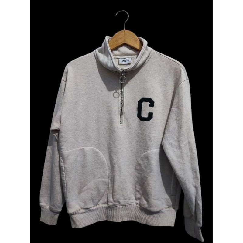 preloved sweater half zipper covernat