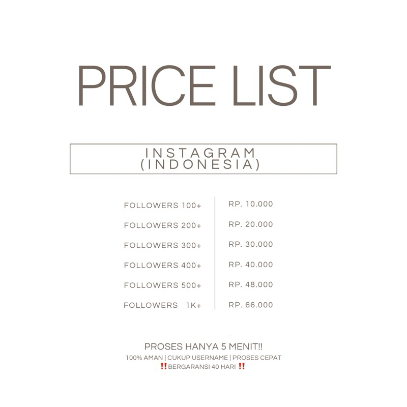 JUAL FOLLOWERS IG REAL INDONESIA, AMAN BERGARANSI NO DROP