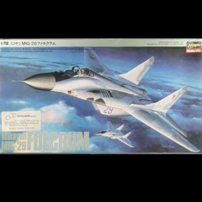 Model kit Hasegawa 1/72 Mikoyan MIG-29 Fulcrum