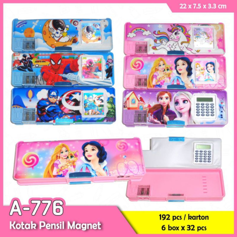 

SQ Kotak Pensil Kalkulator A-776/Kotak Pensil Magnet/Kotak Pensil Serutan 2 Lubang/Per Pcs