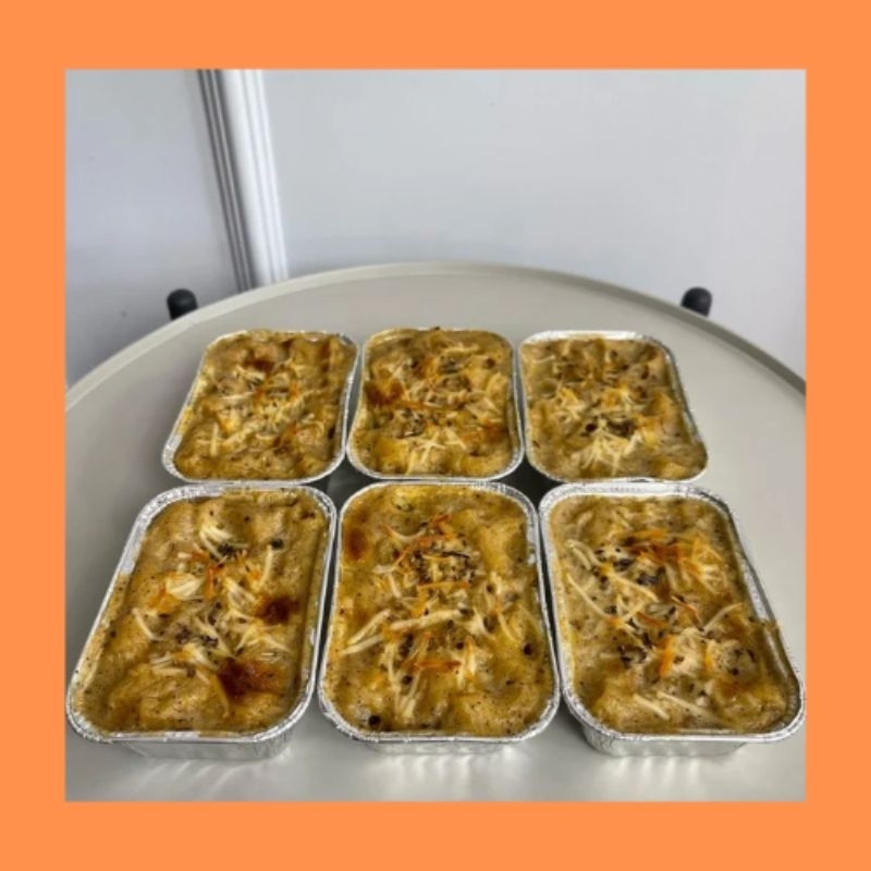

Macaroni Schotel Keju Panggang with sauce bechamel brulee 200gr