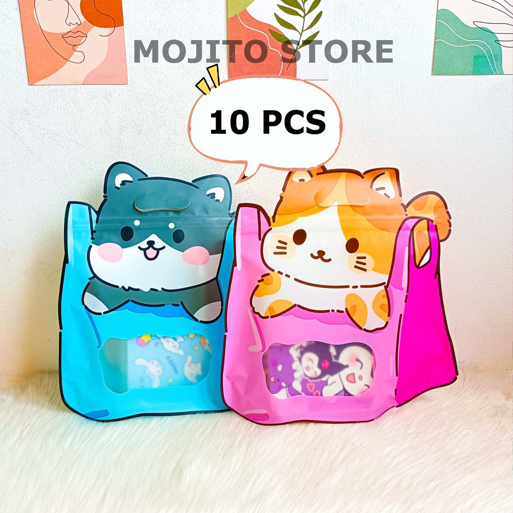 

(10 PCS) PLASTIK ZIPPER SNACK ULTAH ULANG TAHUN BINGKISAN HAMPERS KLIP CLIP LEBARAN GOODY BAG KUCING
