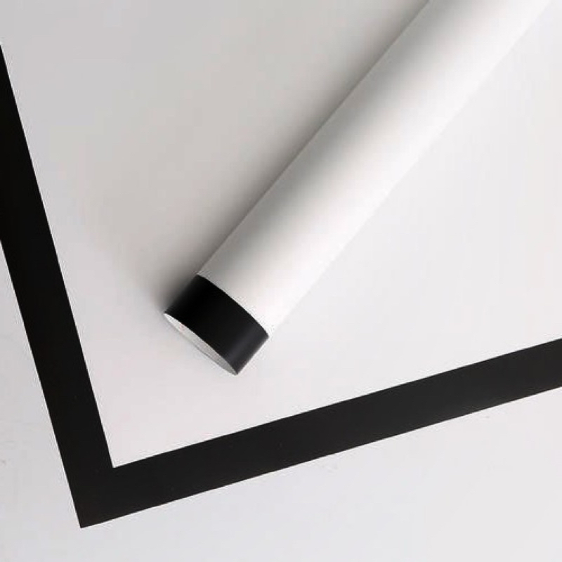 

FLOWER WRAPPING CELLOPHANE THICK MONO BLACK & WHITE