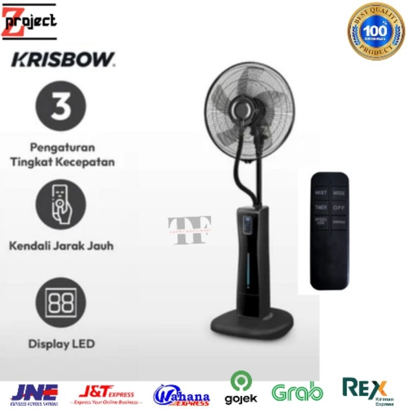KRISBOW 2 Liter Kipas Angin Uap 16 inci / Kipas Angin Uap Krisbow 75 Watt / Kipas Angin Lantai / Kip