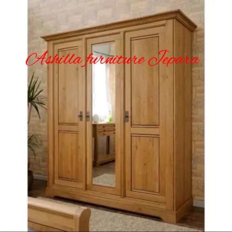 Lemari pakaian.Almari pakaian minimalis.Lemari pakaian.Almari pakaian.Almari pakaian kayu jati Almar