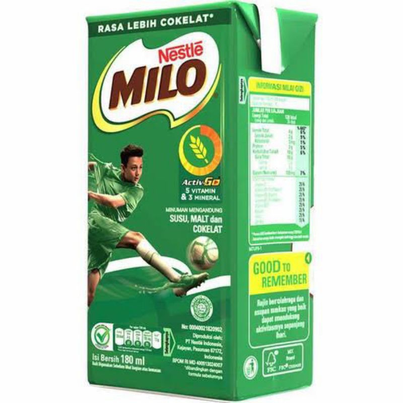 

SUSU MILO KOTAK ACTIVE GO UHT KEMASAN 180 ML