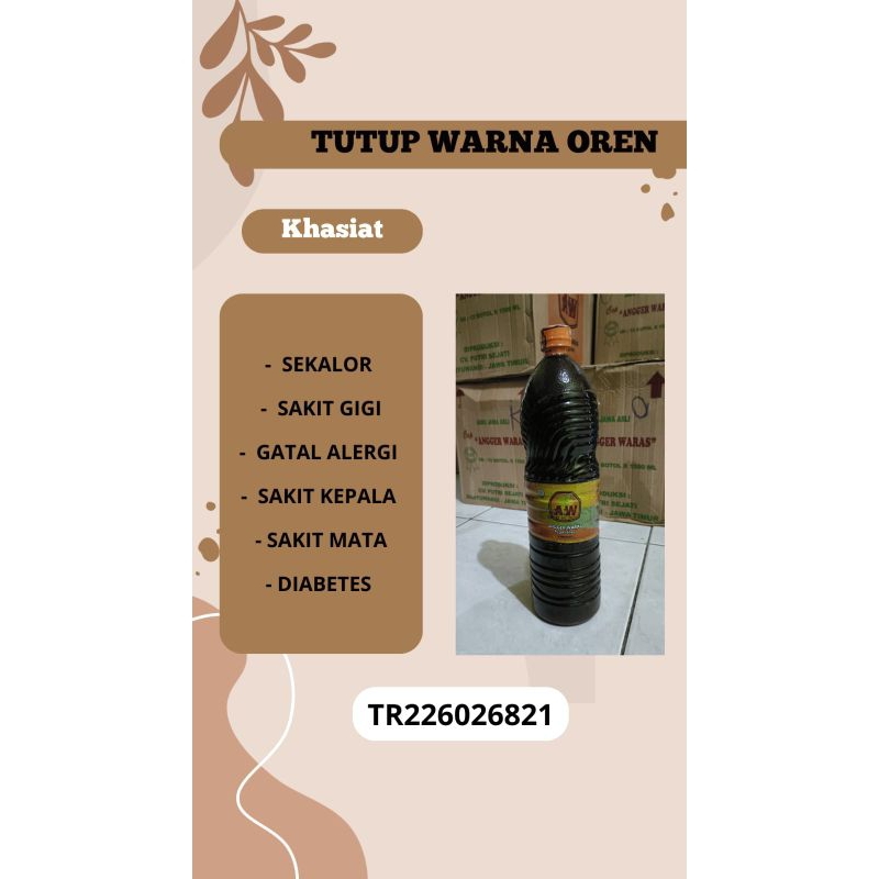 

Jamu Herbal AW pegel linu tutup oren