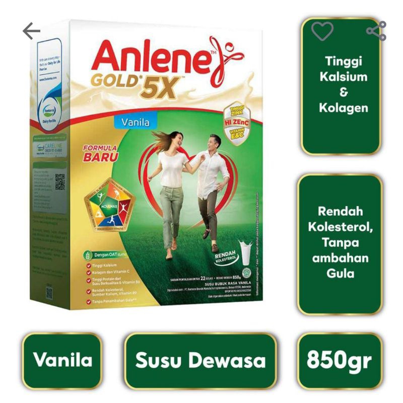 

Anlene gold vanila 850gram