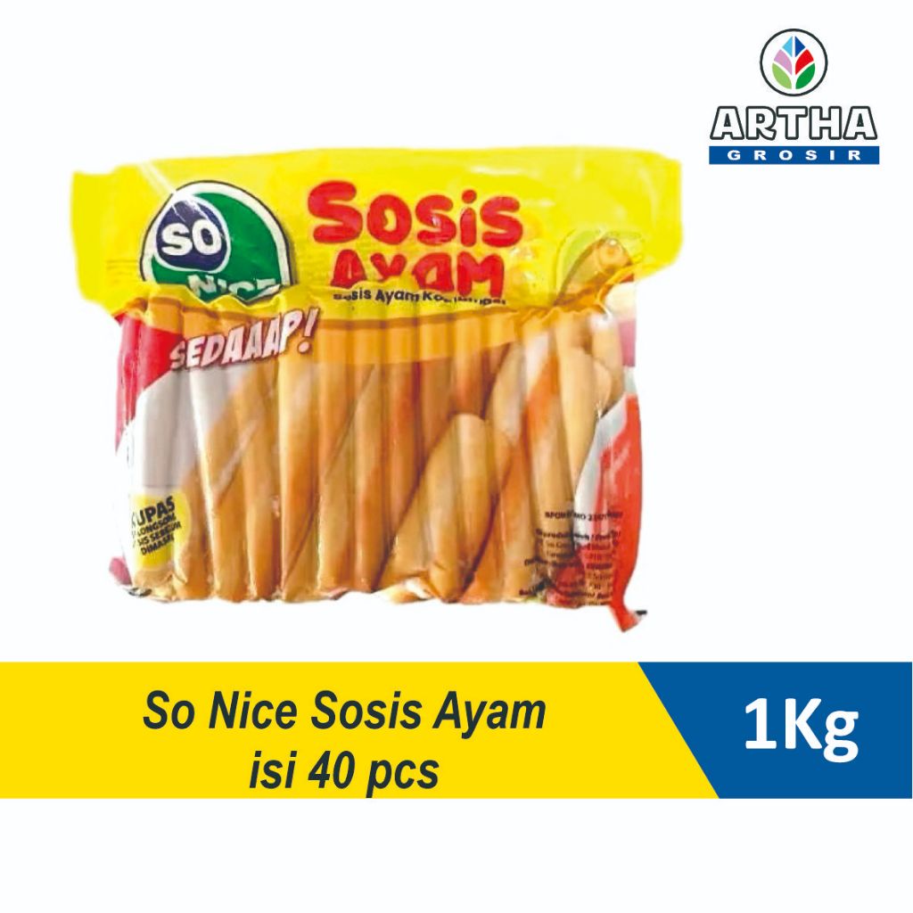 

So Nice Sosis Ayam 1Kg isi 40 pcs