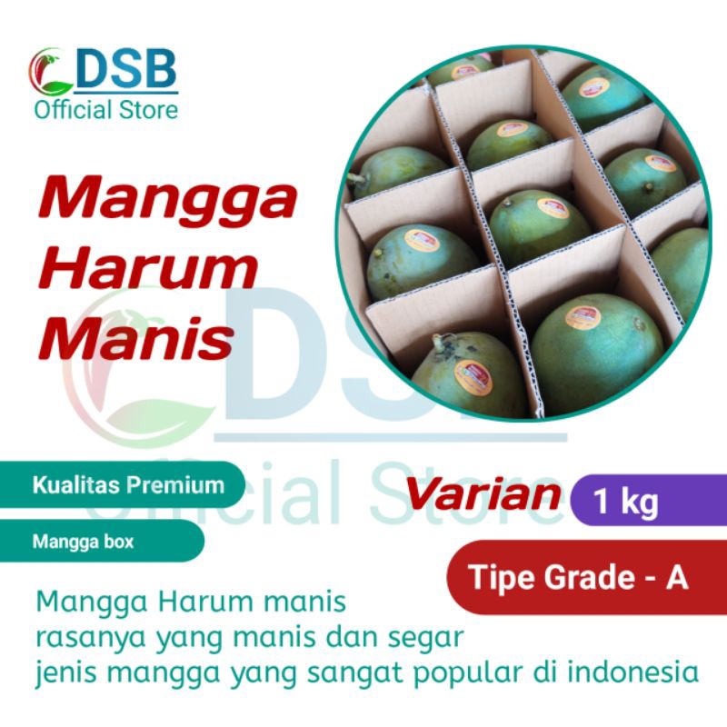

Mangga Harum Manis 1 kg Grade A ukuran buah besar jumbo