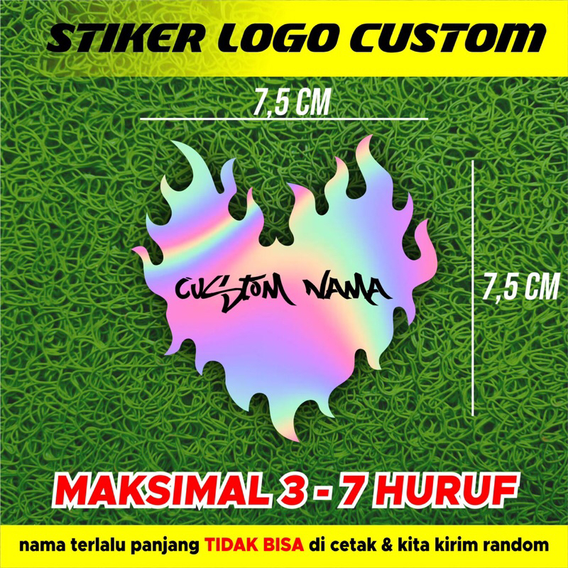 

stiker migos custom nama cutting hologram
