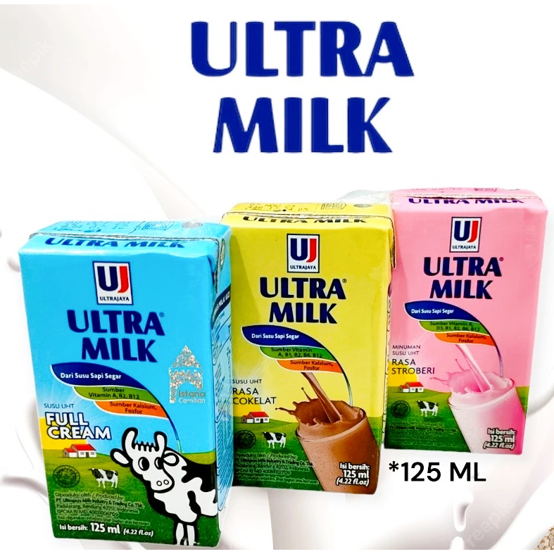 

susu ultra milk uht kemasan 125ml