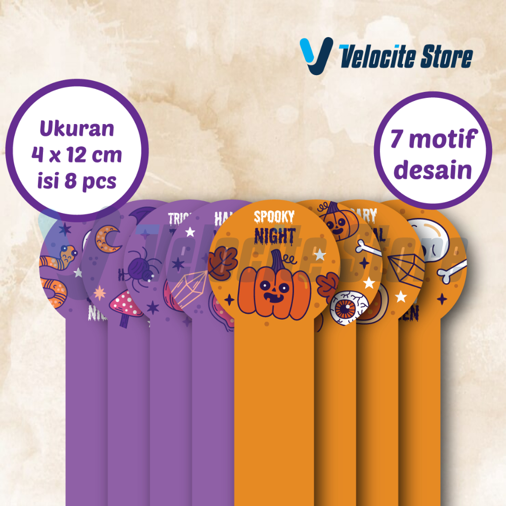 

Stiker Segel Toples Halloween 4x12 cm 8 pcs