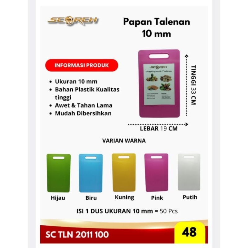 TALENAN PLASTIK SCORCH UKURAN TEBAL 10mm