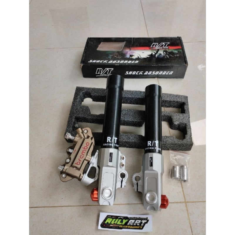 shock rt stage copy ori + kaliper monoblock dkt Thailand universal bebek matic mio,vega,jupiter,vari
