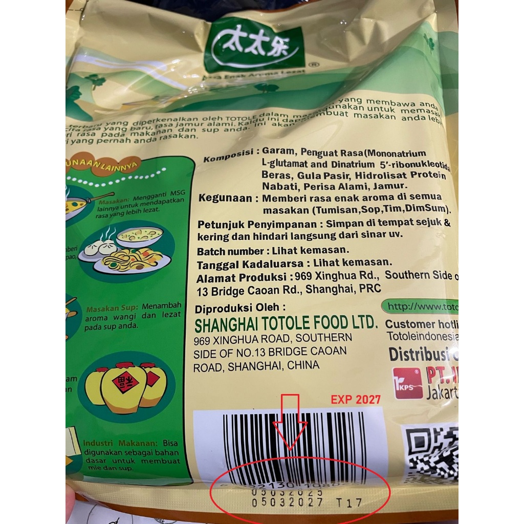 

Classica2106 Totole Kaldu Jamur Kemasan 1Kg (Halal) Pengiriman Via Gojek