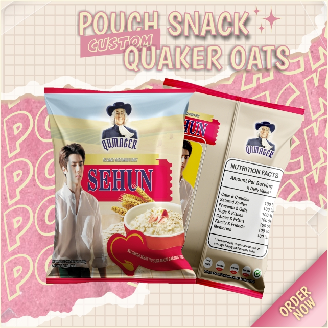 Snack Pouch Jumbo Custom Quaker oat