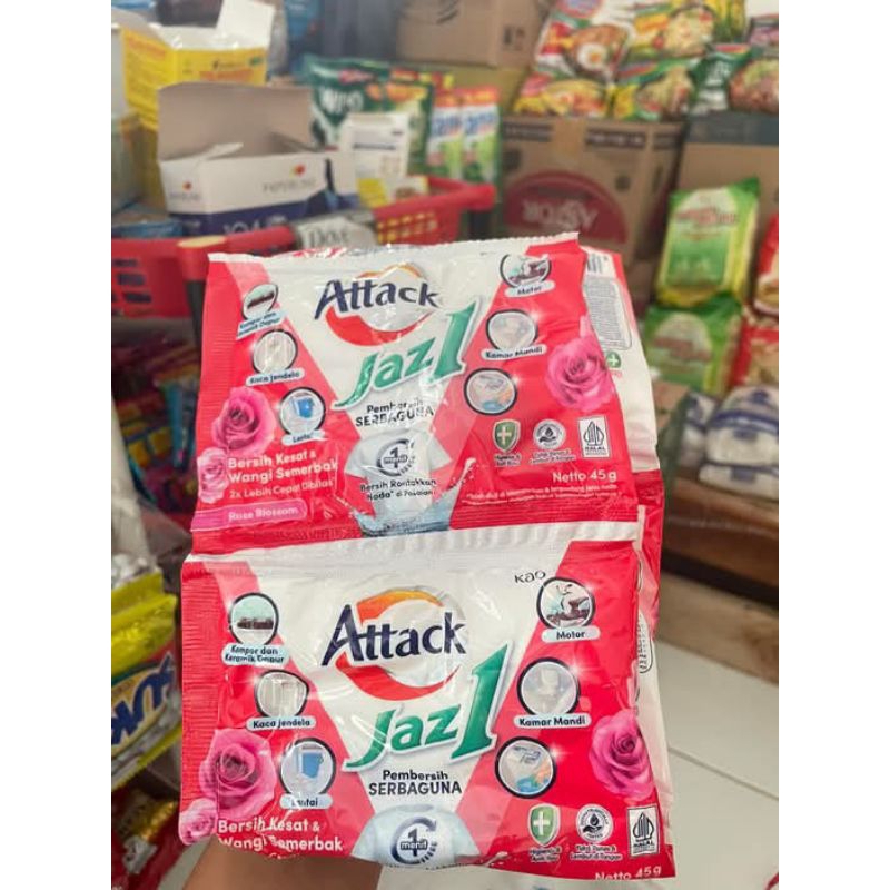 ATTACK JAZZ 1 Deterjen Bubuk 45g 6 Sachet