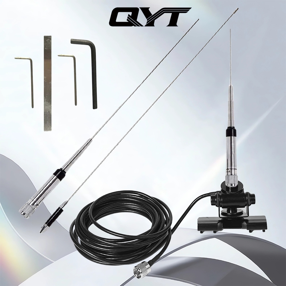 Car Radio Antenna 770R 96 CM VHF/UHF + Black Bracket + 5M Extension Cable For QYT KT-8900D/KT-8900