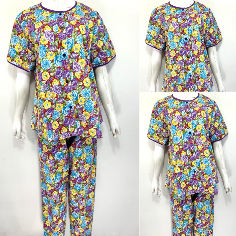 HOKI SHEILA - Cp Pink Katun Sabata Silver | Baju Tidur Hoki Sheila