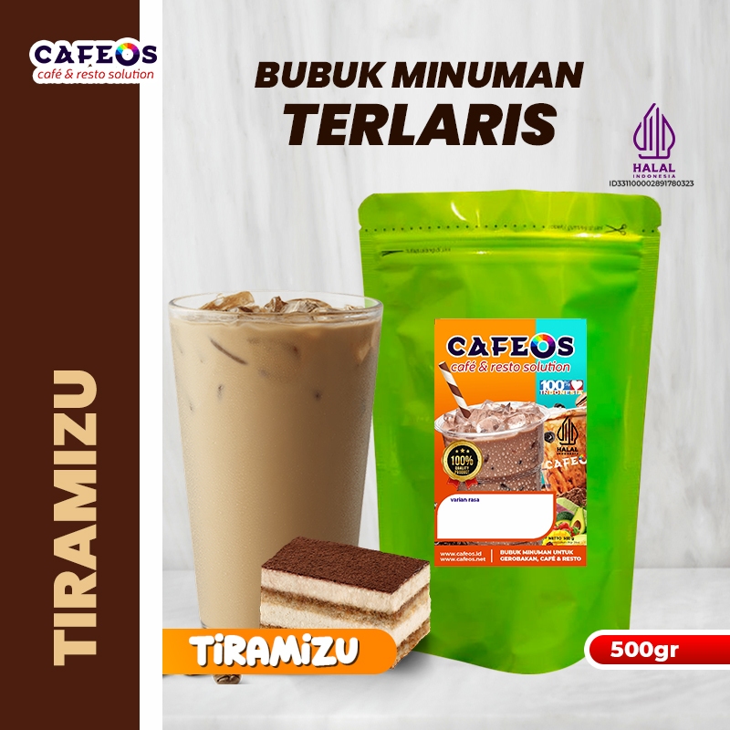 

CAFEOS Bubuk Minuman Kopi Kekinian Rasa Tiramizu 3IN1 Kemasan 500 gram