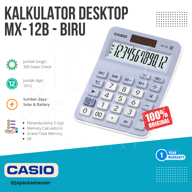 

Kalkulator Casio MX 12B Blue Original