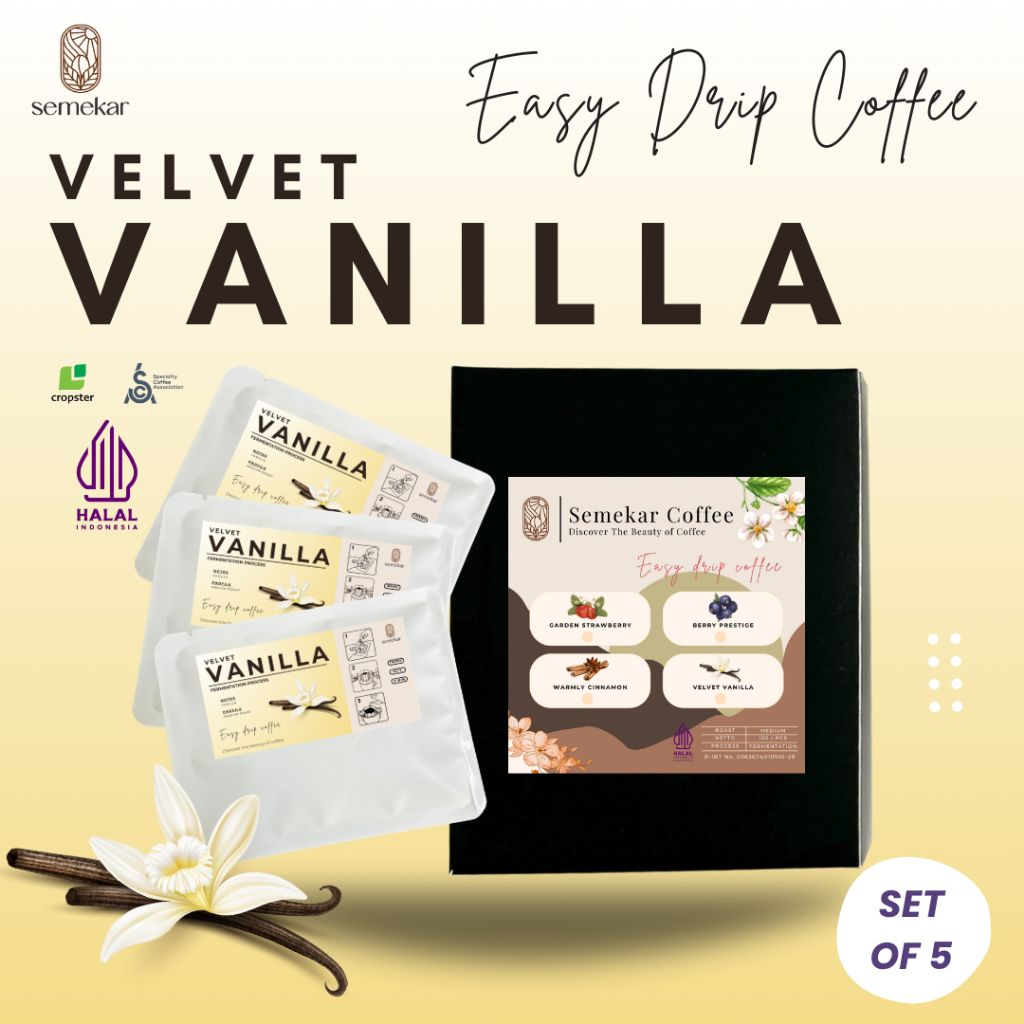 

Semekar Coffee - Kopi Drip Bag Velvet Vanilla Natural Fermentation Process
