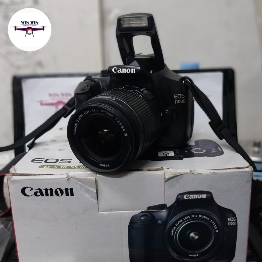 Camera Kamera DSLR Canon eos 1100D Lensa kit canon 18-55 mm III