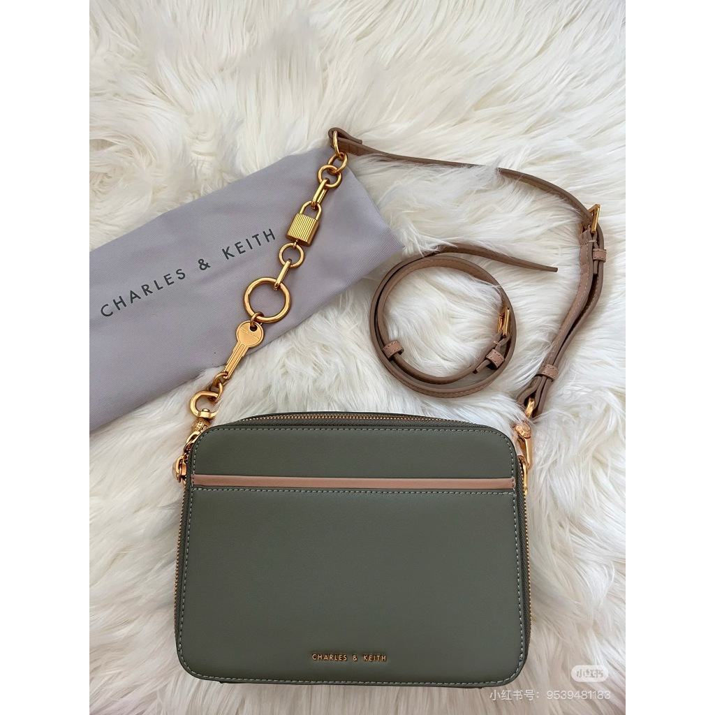 Tas Tangan Wanita Rantai Hitam Coklat - CK Import Original Premium