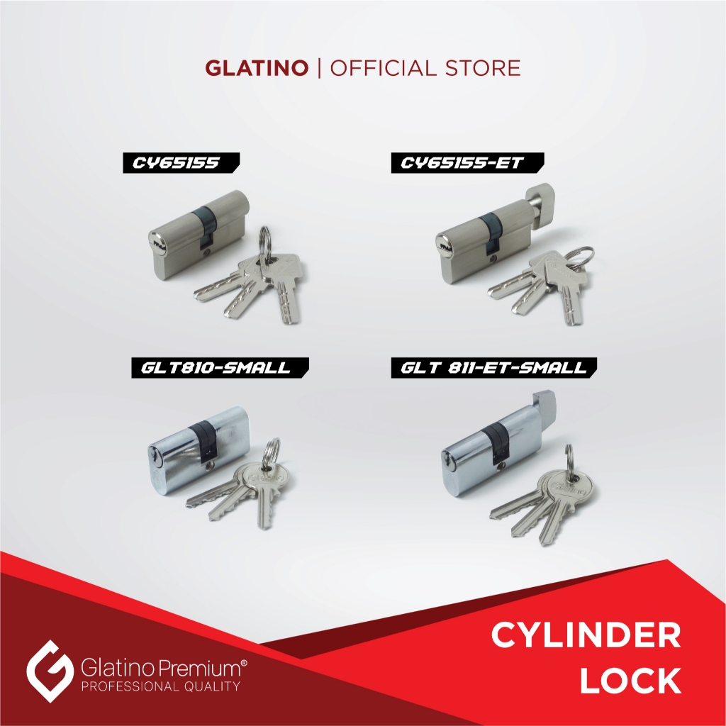 Glatino - Cylinder Pro Kunci Tabung Pengaman Material Aluminium
