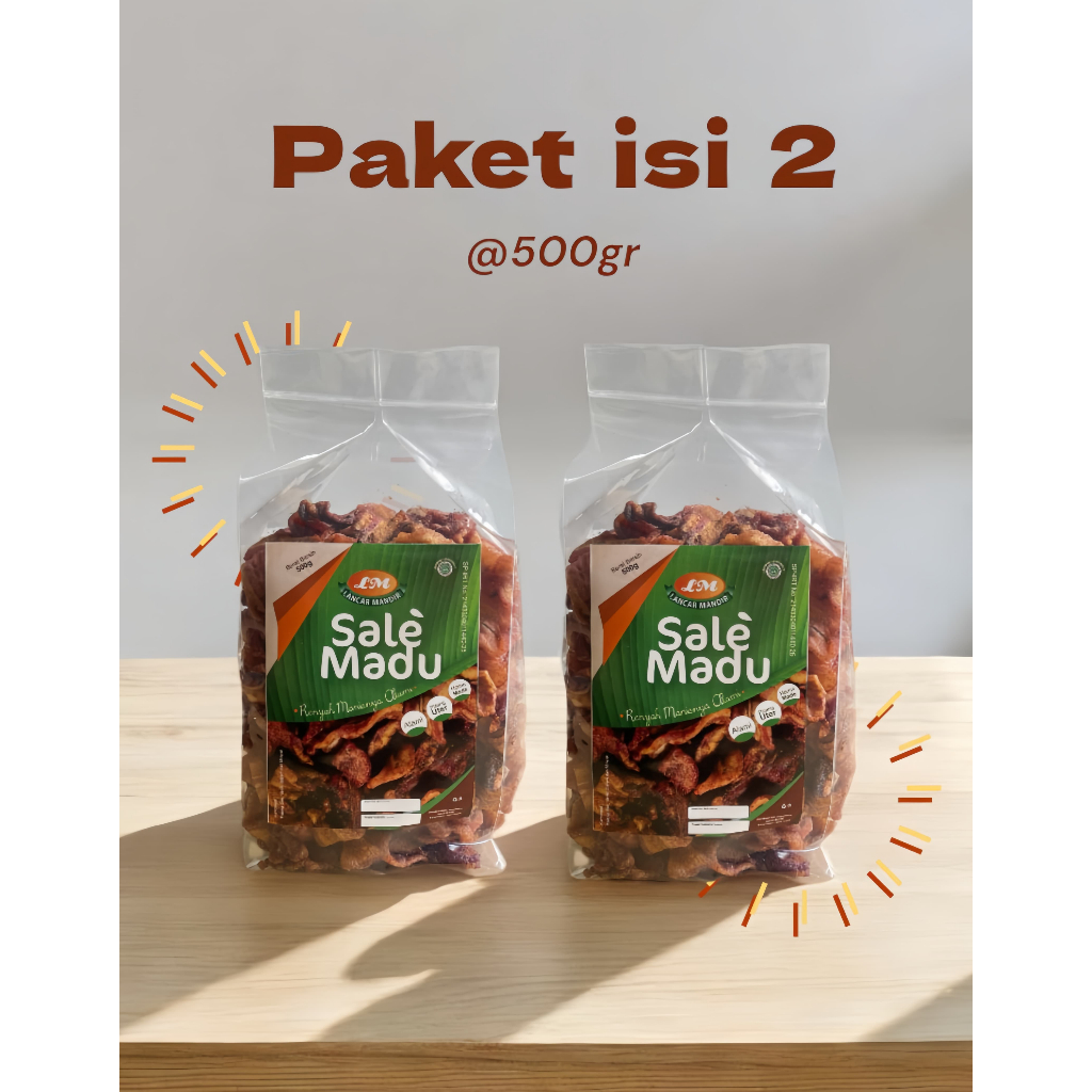 

Paket Hemat Isi 2 Keripik Sale Pisang Madu Original 500gr