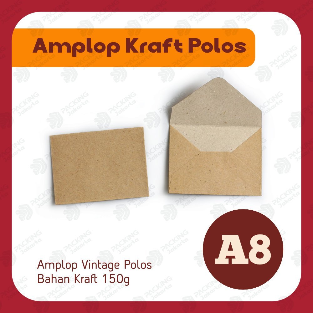 

Custom Sablon Amplop A8 Amplop Vintage Kraft 150 gr Free Design | Uk. 6x8 cm