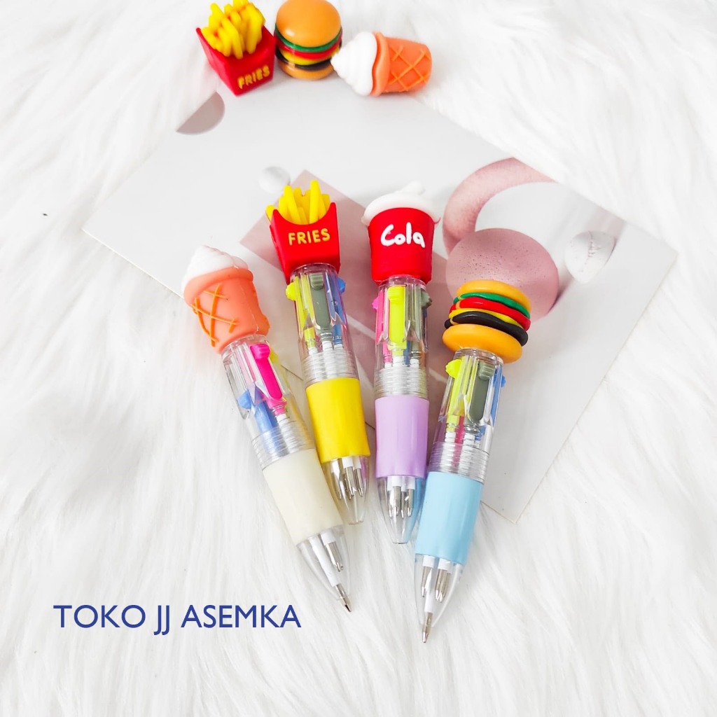

PULPEN CETEK 4 WARNA FAST FOOD LUCU UNIK KARAKTER ALAT TULIS SEKOLAH TERMURAH COD