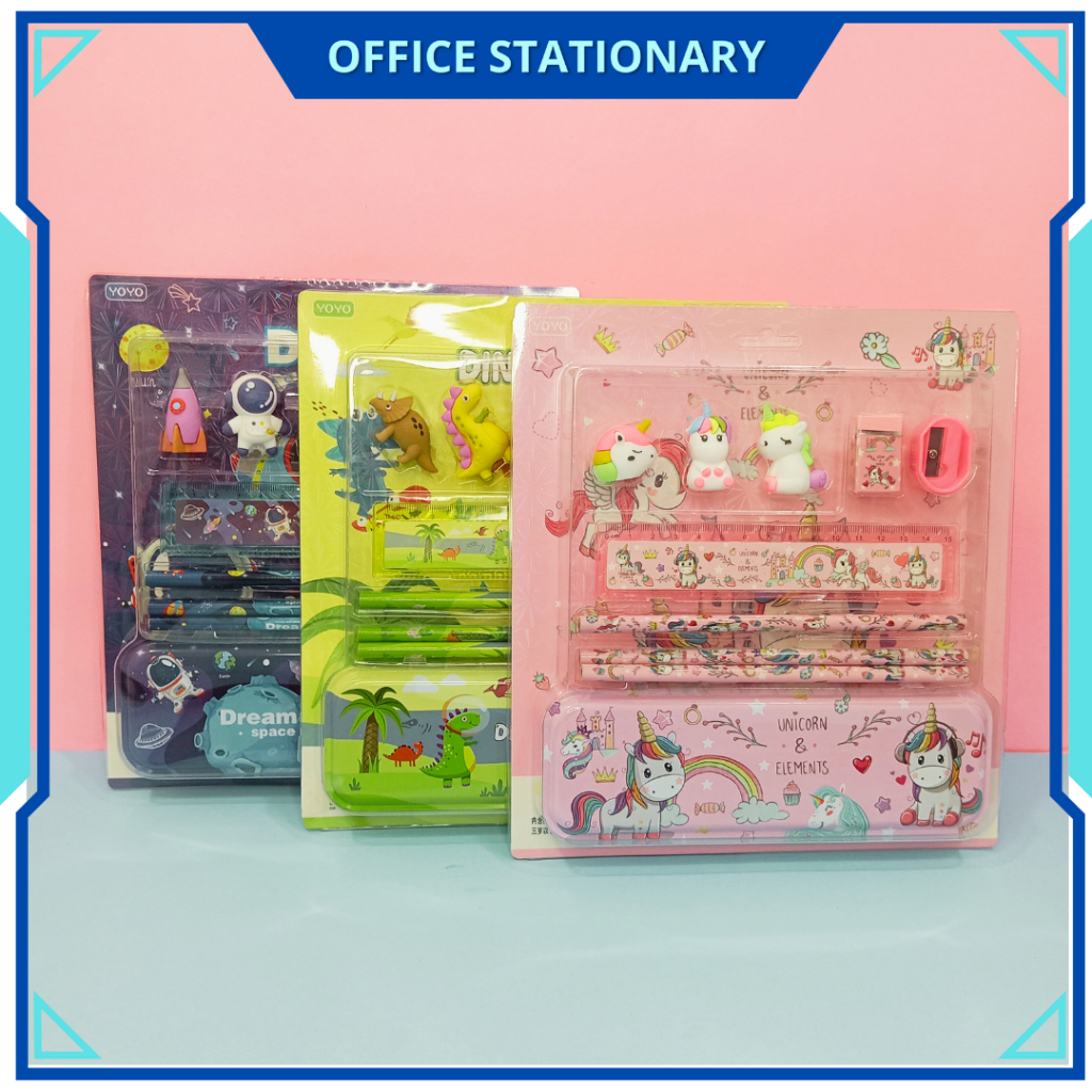 

OFS STATIONARY PENSIL SET LENGKAP KOTAK PENSIL PENGGARIS PENGHAPUS KARAKTER