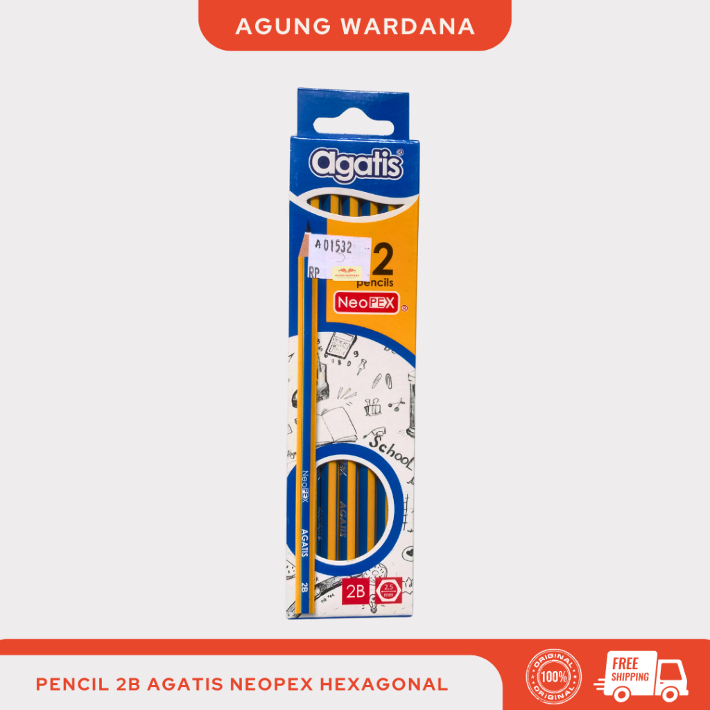 

PENSIL 2B AGATIS NEOPEX HEXAGONAL ISI 12 PCS