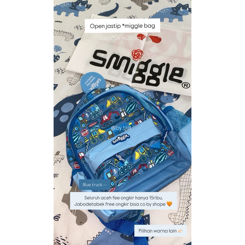 TAS SMIGGLE PAUD KECIL Teeny Car / Unicorn / Dinosaur