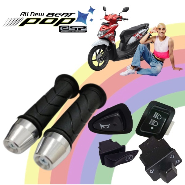Hand Grip Motor /Karet Gas Moto Beat Pop Beat Sporty vario 110 fi Plus Tombol Saklar Vario 110 hazar