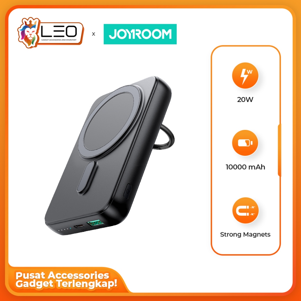 Joyroom W050 Power Bank Nirkabel 20W 10000mAh dengan Holder Ring