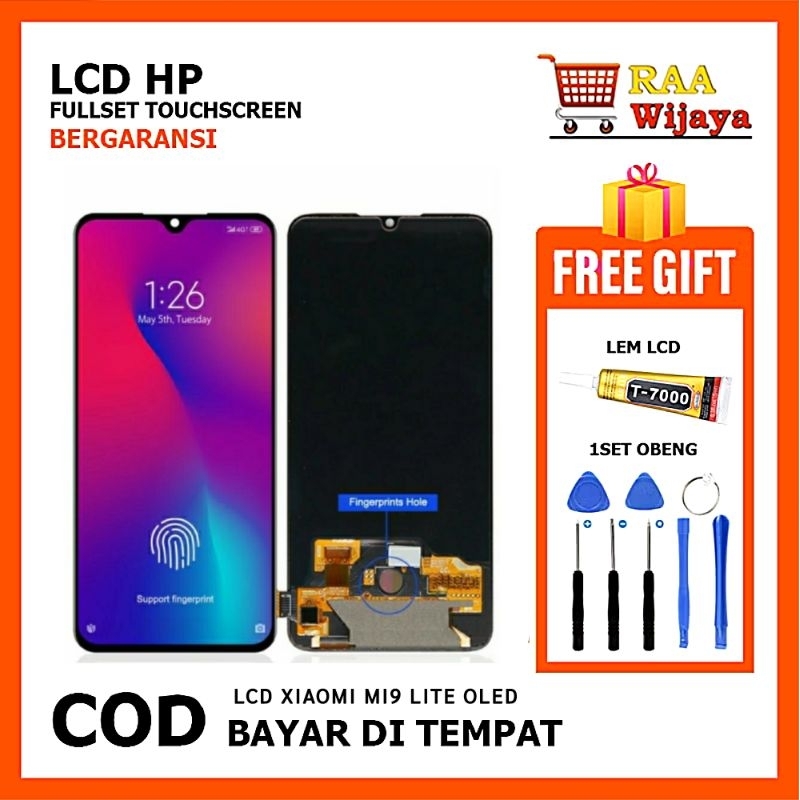 [ORIGINAL] LCD OLED XIAOMI MI9 LITE / MI CC9 / MI 9 LITE FULLSET TOUCHSCREEN